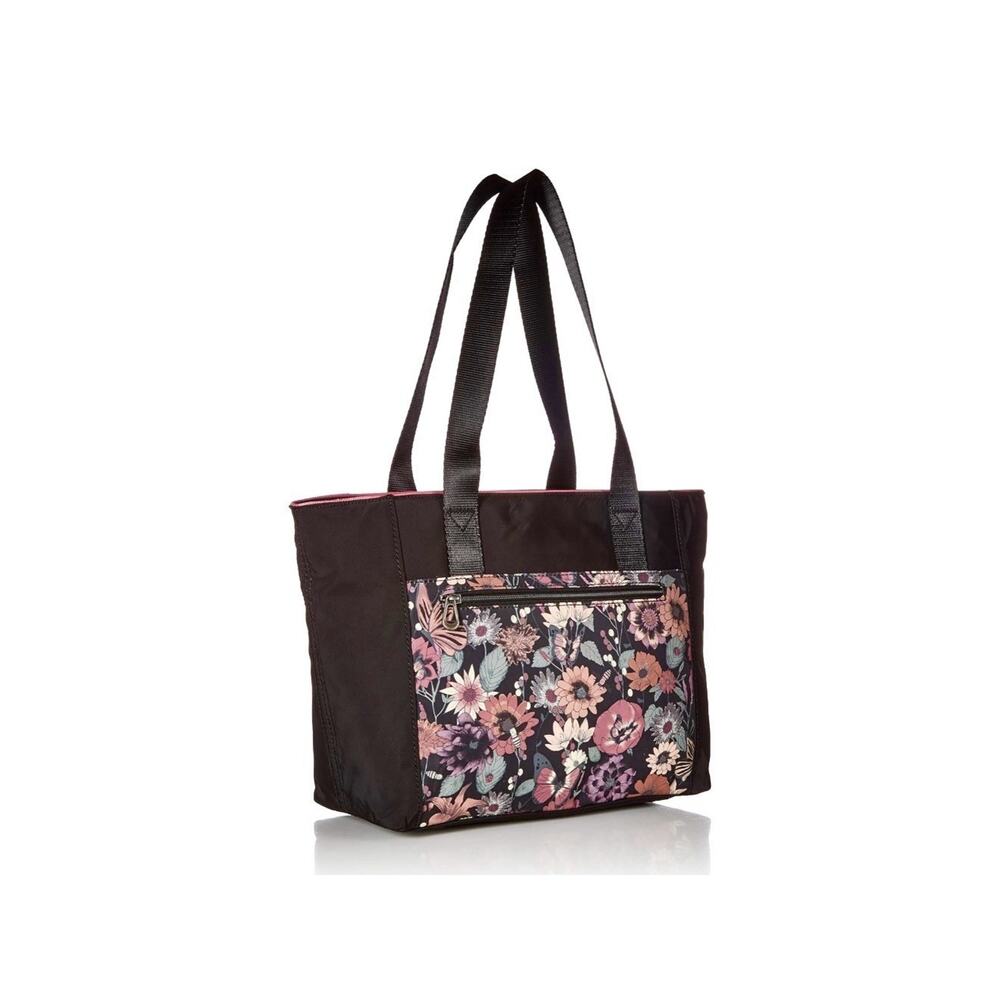 Sakroots Travel Tote Purse New Adventures Graphite Bloom Black Floral Bag Charm - Picture 3 of 16